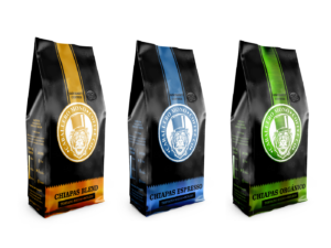 3 Pack Café Caballero Mono -Chiapas Blend Tostado Medio, Chiapas Espresso y Orgánico Tostado Medio (1,500 gramos) MOLIDO ¡Envío Gratis!